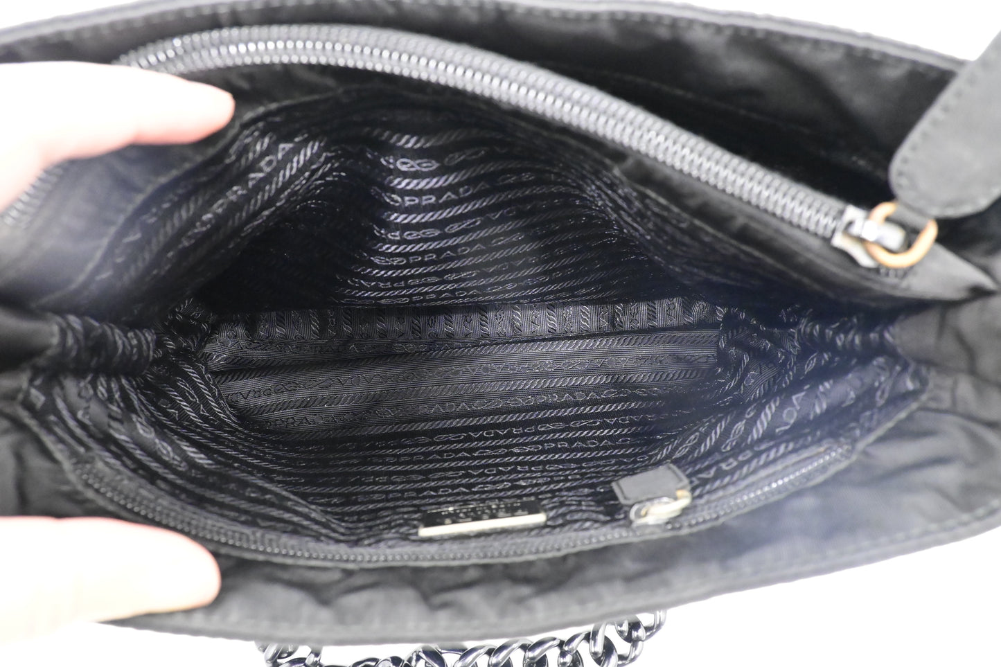 Prada Sholder Bag in Black Nylon