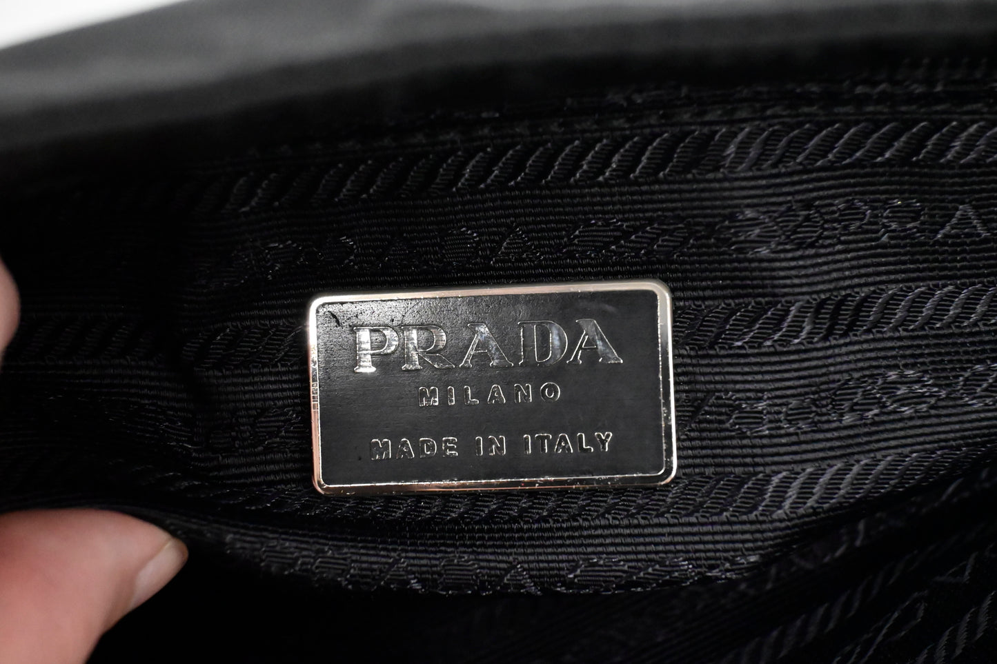 Prada Sholder Bag in Black Nylon