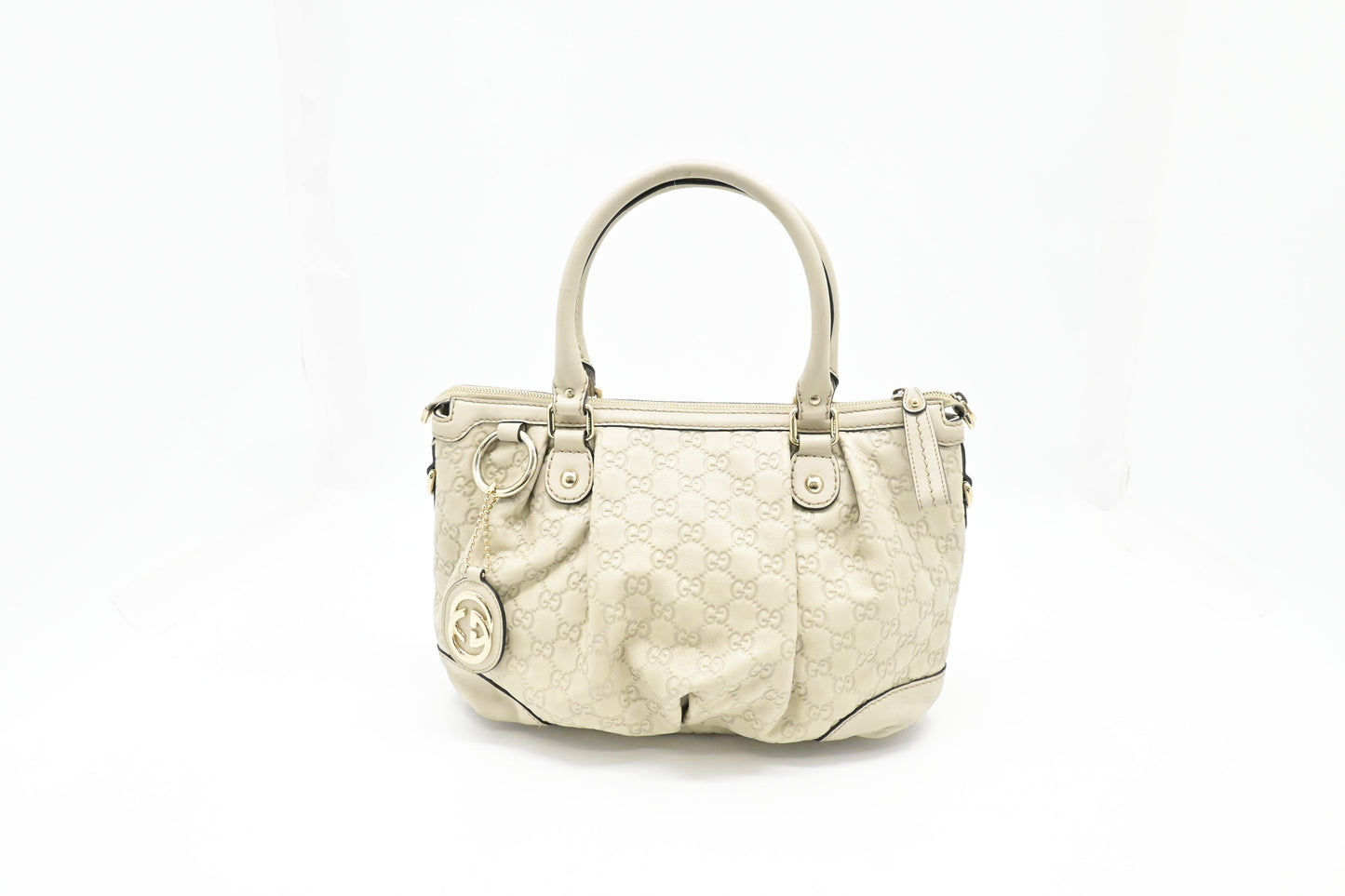 Gucci Sukey Handbag in Cream Guccissima Leather