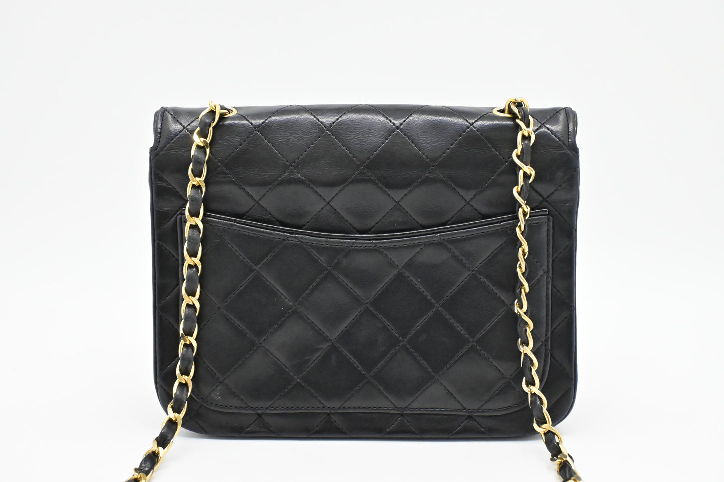 Chanel Round Flap in Black Matelassé Leather