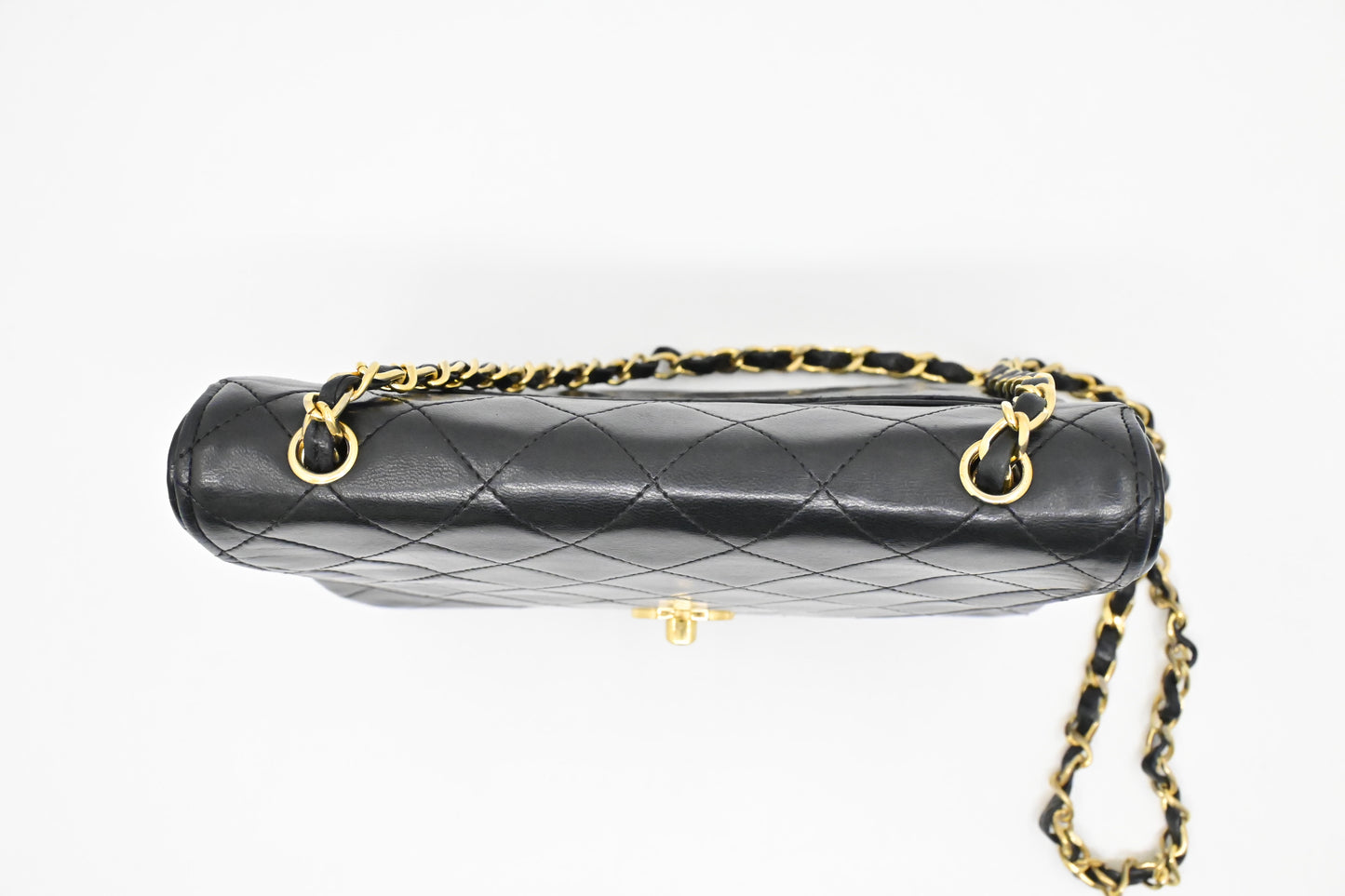 Chanel Round Flap in Black Matelassé Leather