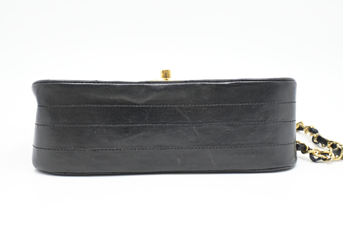 Chanel Round Flap in Black Matelassé Leather