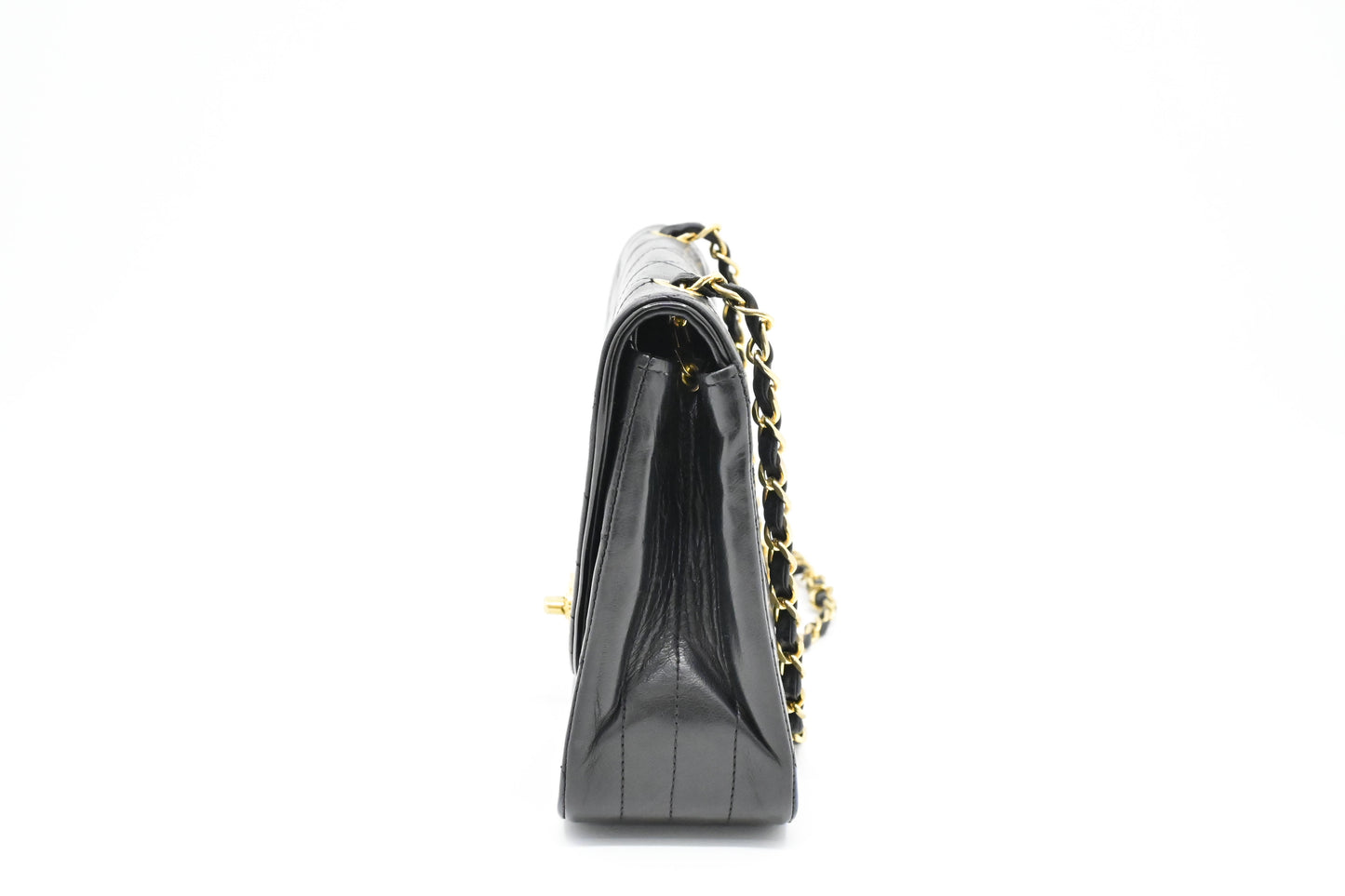 Chanel Round Flap in Black Matelassé Leather