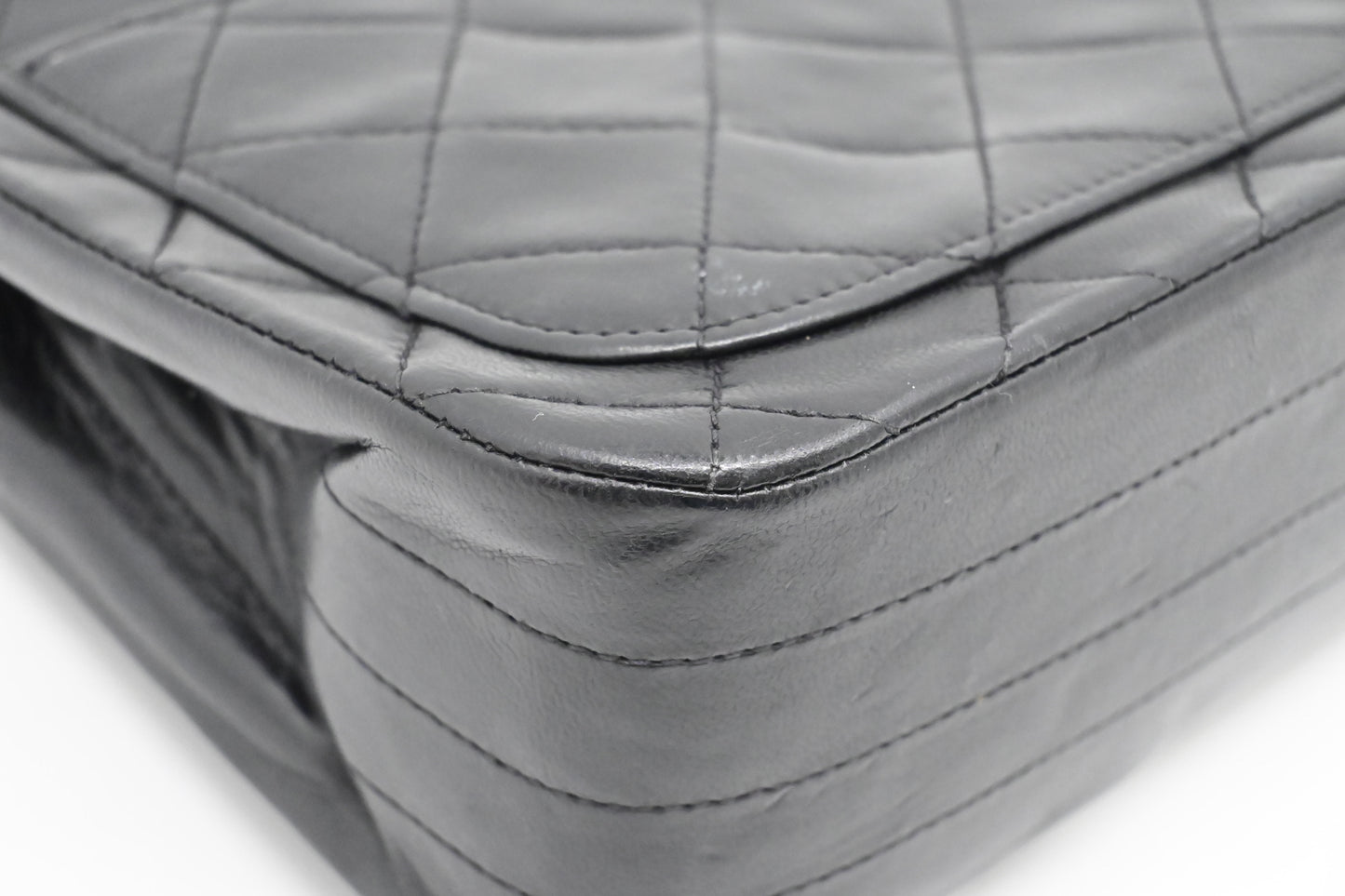 Chanel Round Flap in Black Matelassé Leather