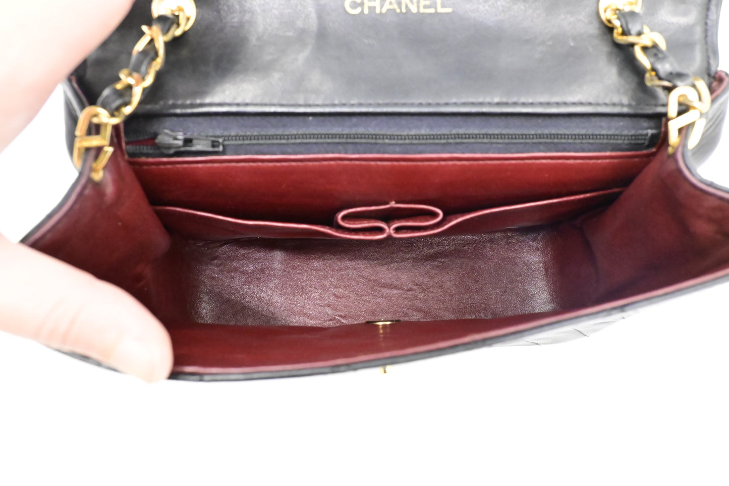 Chanel Round Flap in Black Matelassé Leather
