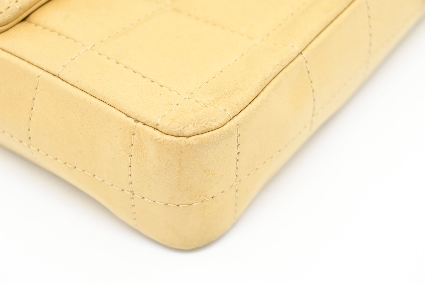 Chanel East West Shoulder Bag in Beige Leather