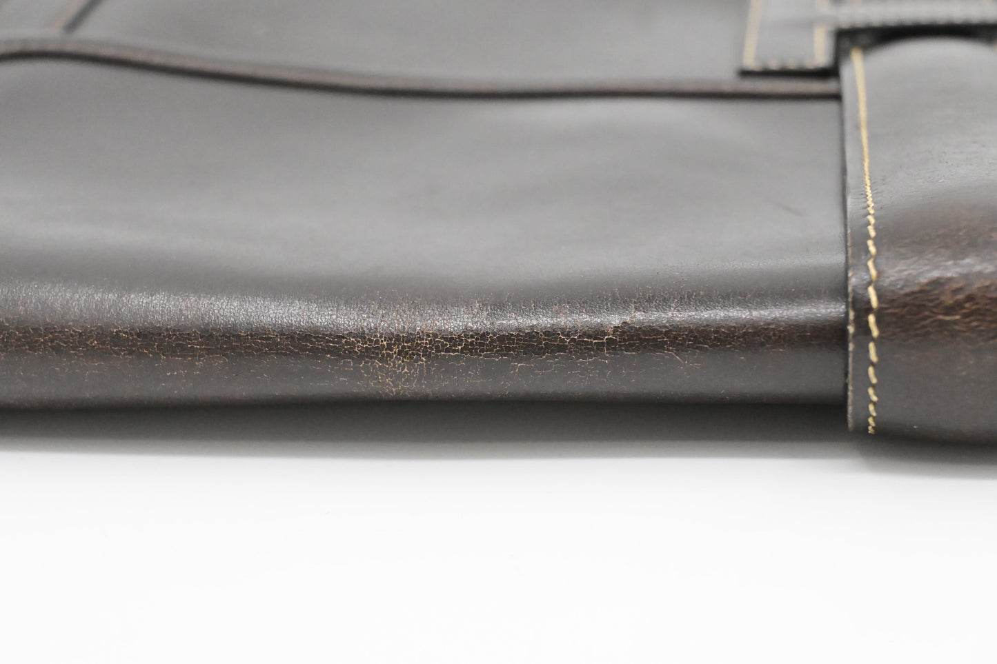 Hermes Jige GM in Dark Brown Box Calf Leather