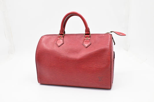 Louis Vuitton Speedy 30 in Red Epi Leather