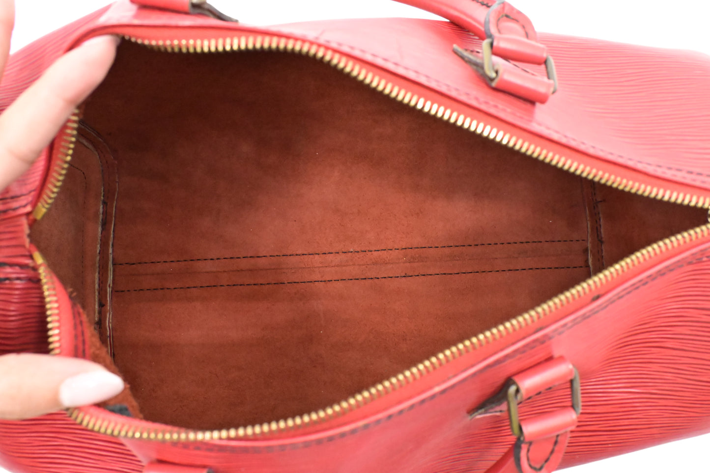 Louis Vuitton Speedy 30 in Red Epi Leather