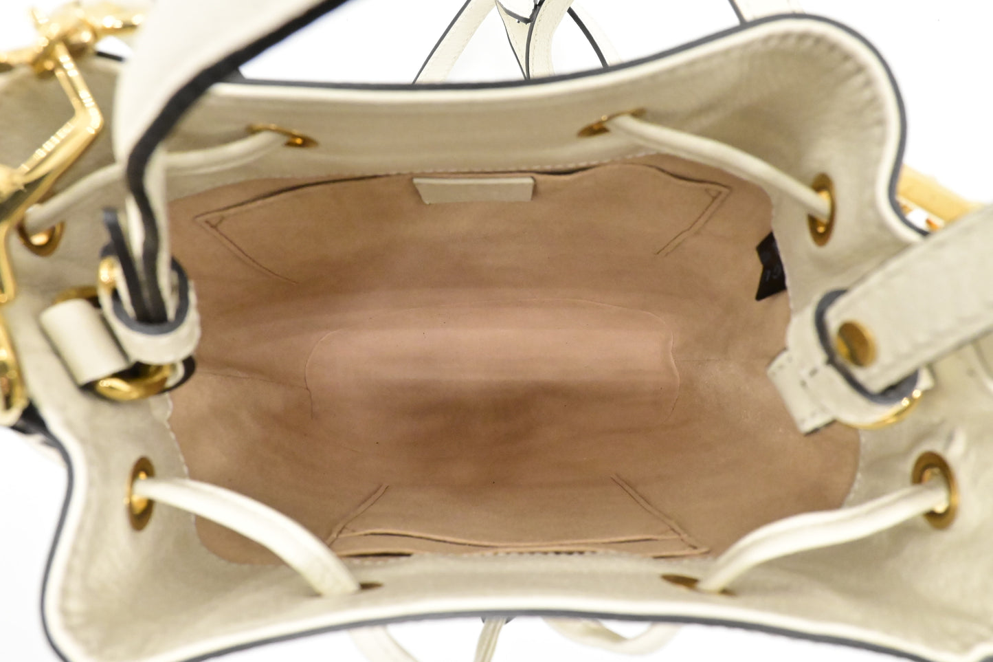 Gucci Ophidia Bucket Bag in White Leather