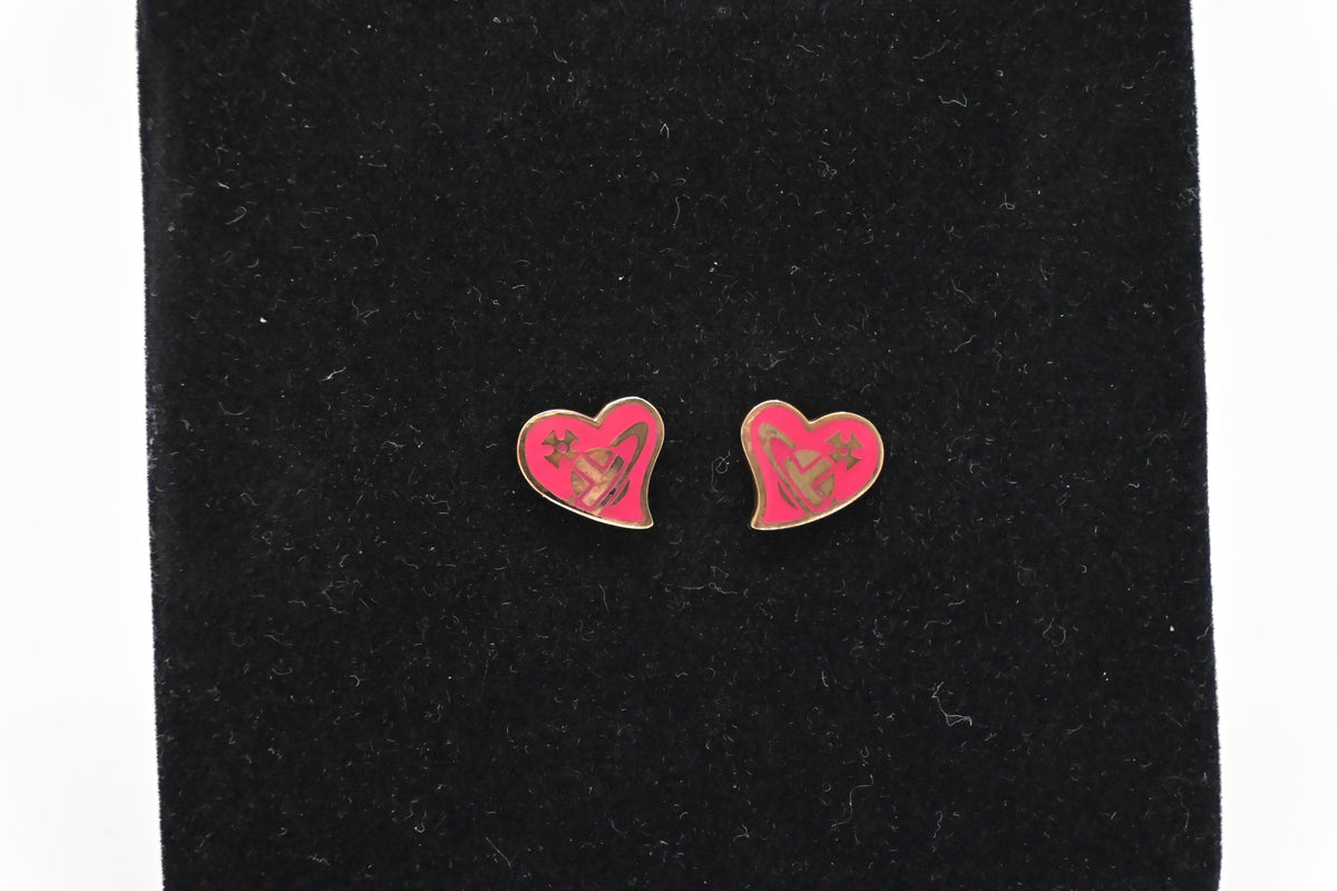 Vivienne Westwood Heart Stud Earrings