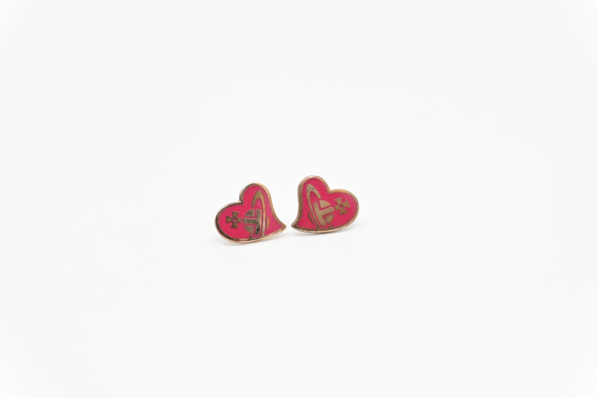Vivienne Westwood Heart Stud Earrings