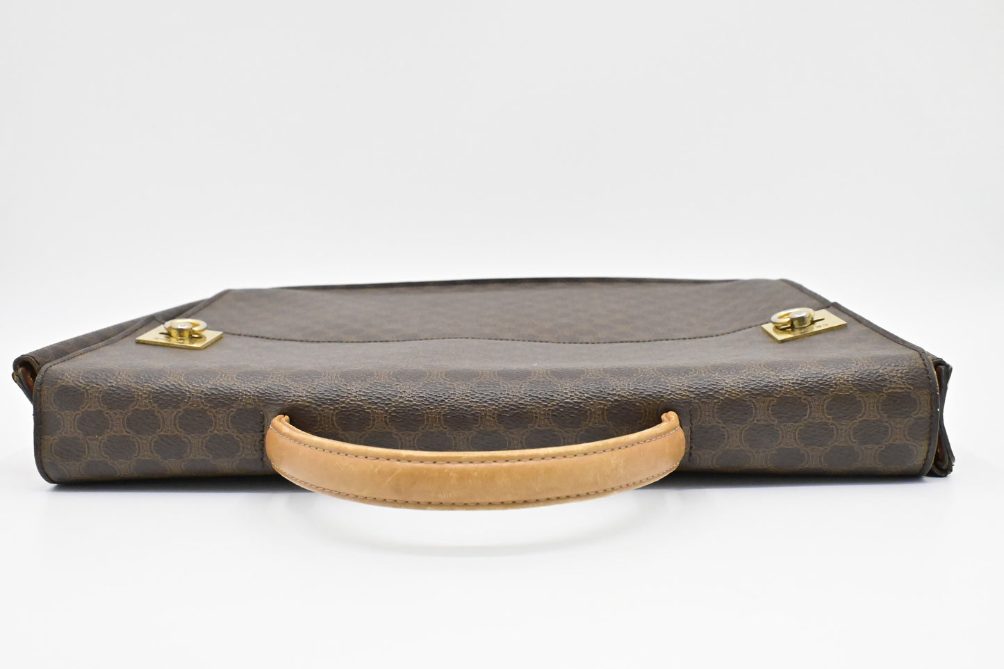 Celine Business Bag in Brown Macadam Canvas