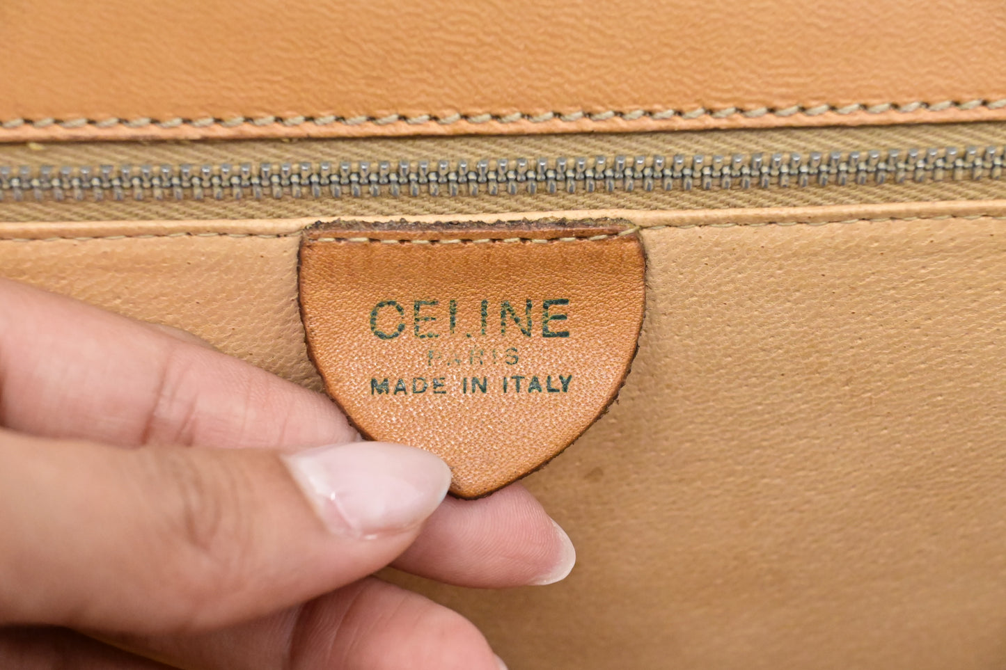 Celine Business Bag in Brown Macadam Canvas