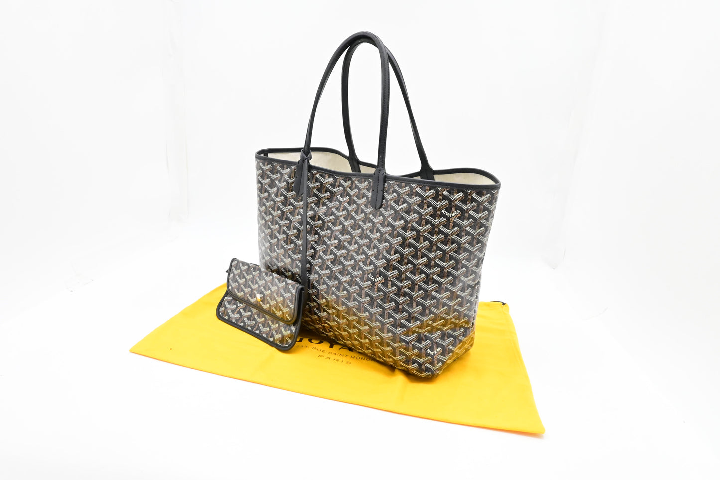 Goyard Saint Louis PM in Black Goyardine Canvas
