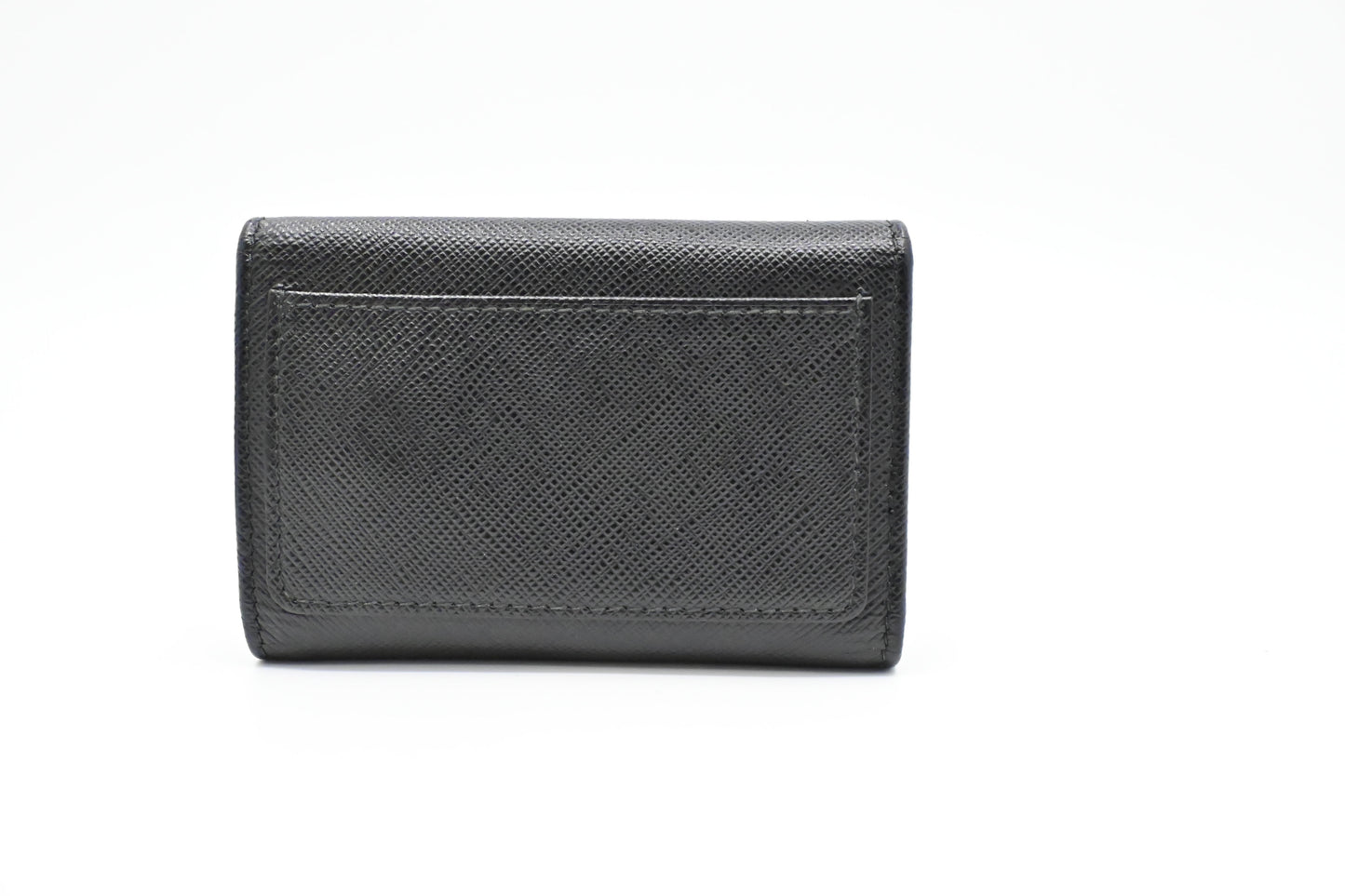 Prada 6 Key Case in Black Saffiano Leather