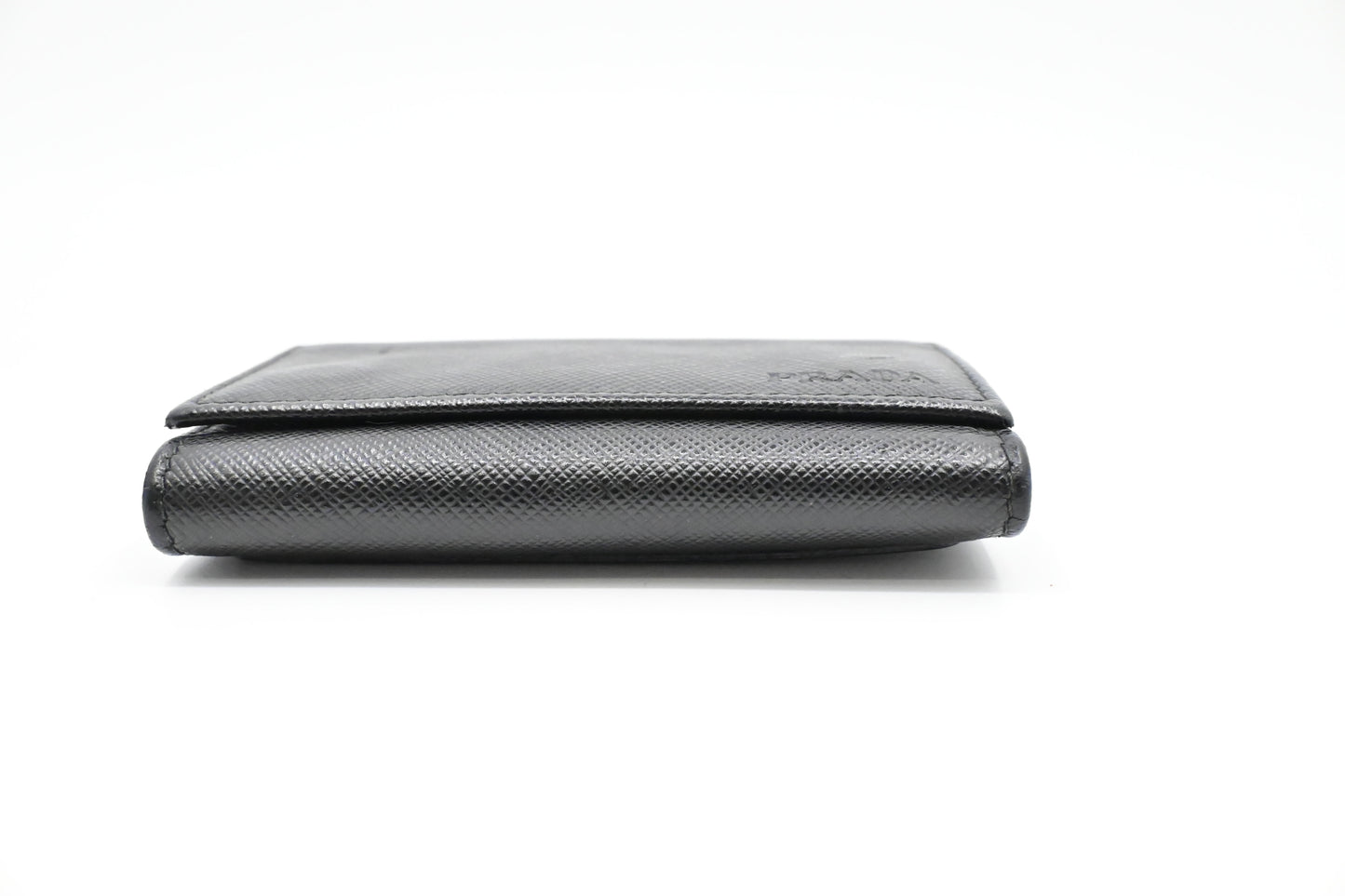 Prada 6 Key Case in Black Saffiano Leather