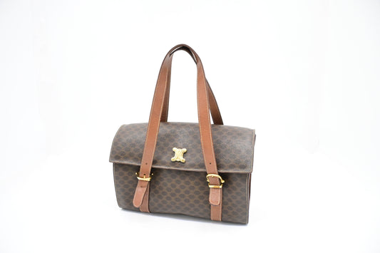 Celine Handbag in Brown Macadam Canvas