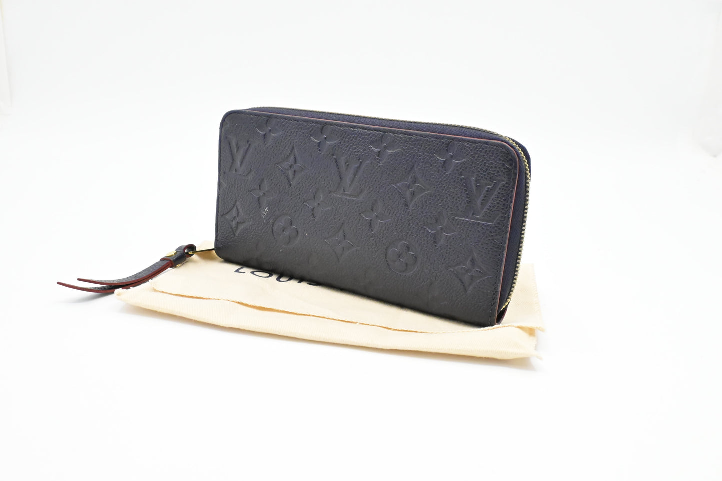Louis Vuitton Zippy Long Wallet in Marine Rouge Empreinte Leather