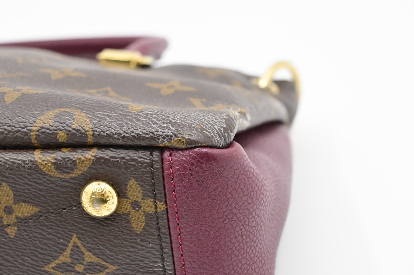 Louis Vuitton Pallas BB in Monogram Canvas & Raisin Leather
