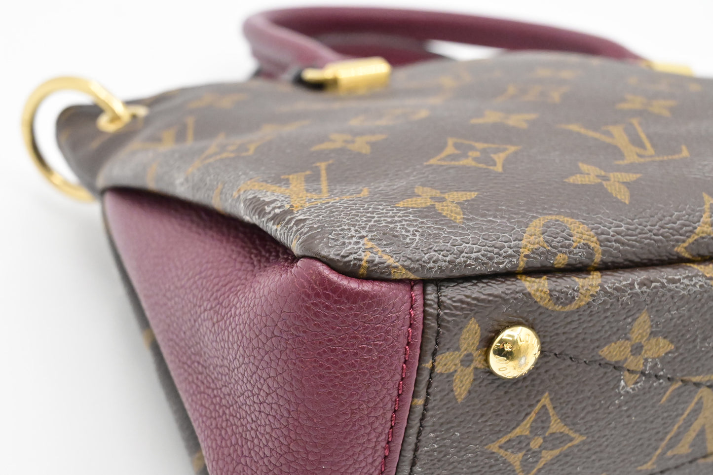 Louis Vuitton Pallas BB in Monogram Canvas & Raisin Leather