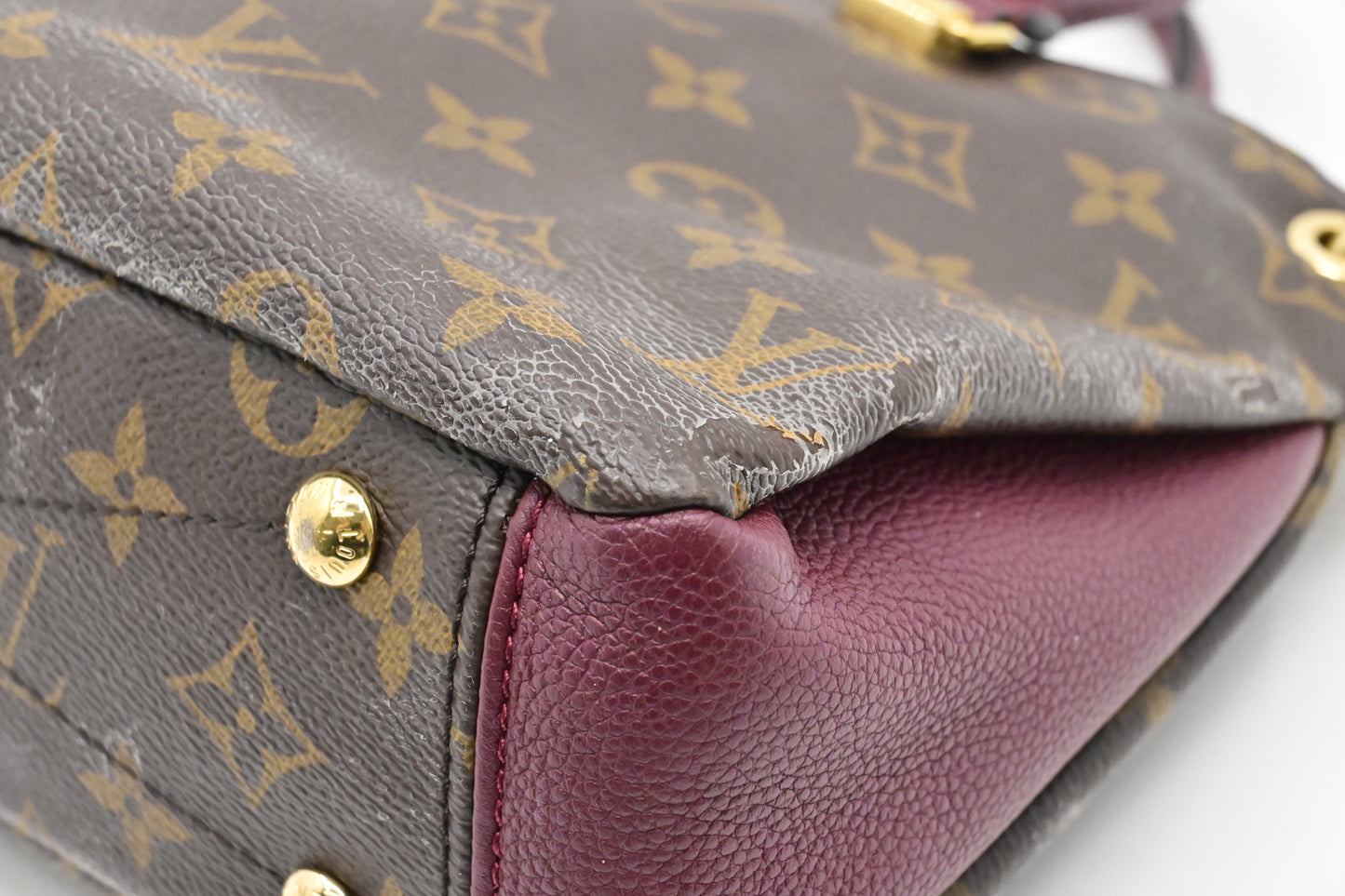 Louis Vuitton Pallas BB in Monogram Canvas & Raisin Leather