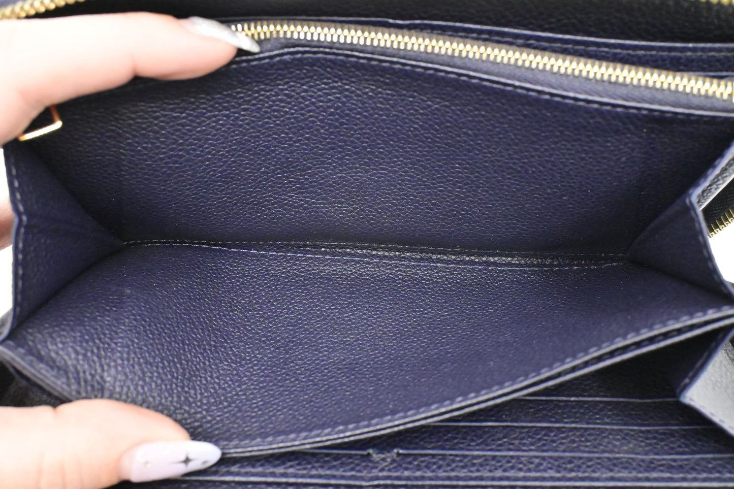 Louis Vuitton Zippy Long Wallet in Marine Rouge Empreinte Leather