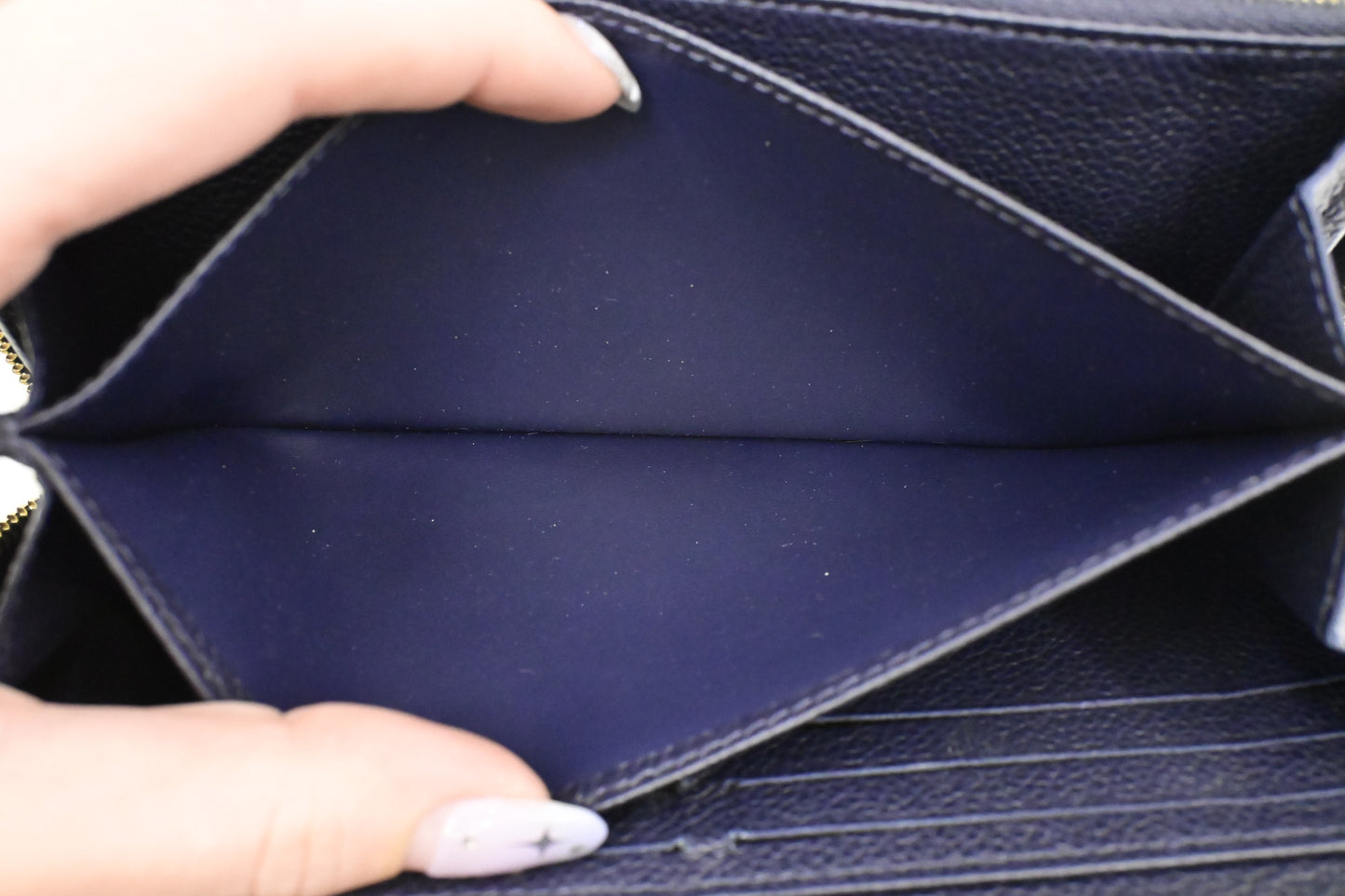 Louis Vuitton Zippy Long Wallet in Marine Rouge Empreinte Leather