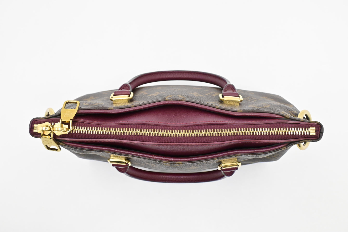 Louis Vuitton Pallas BB in Monogram Canvas & Raisin Leather