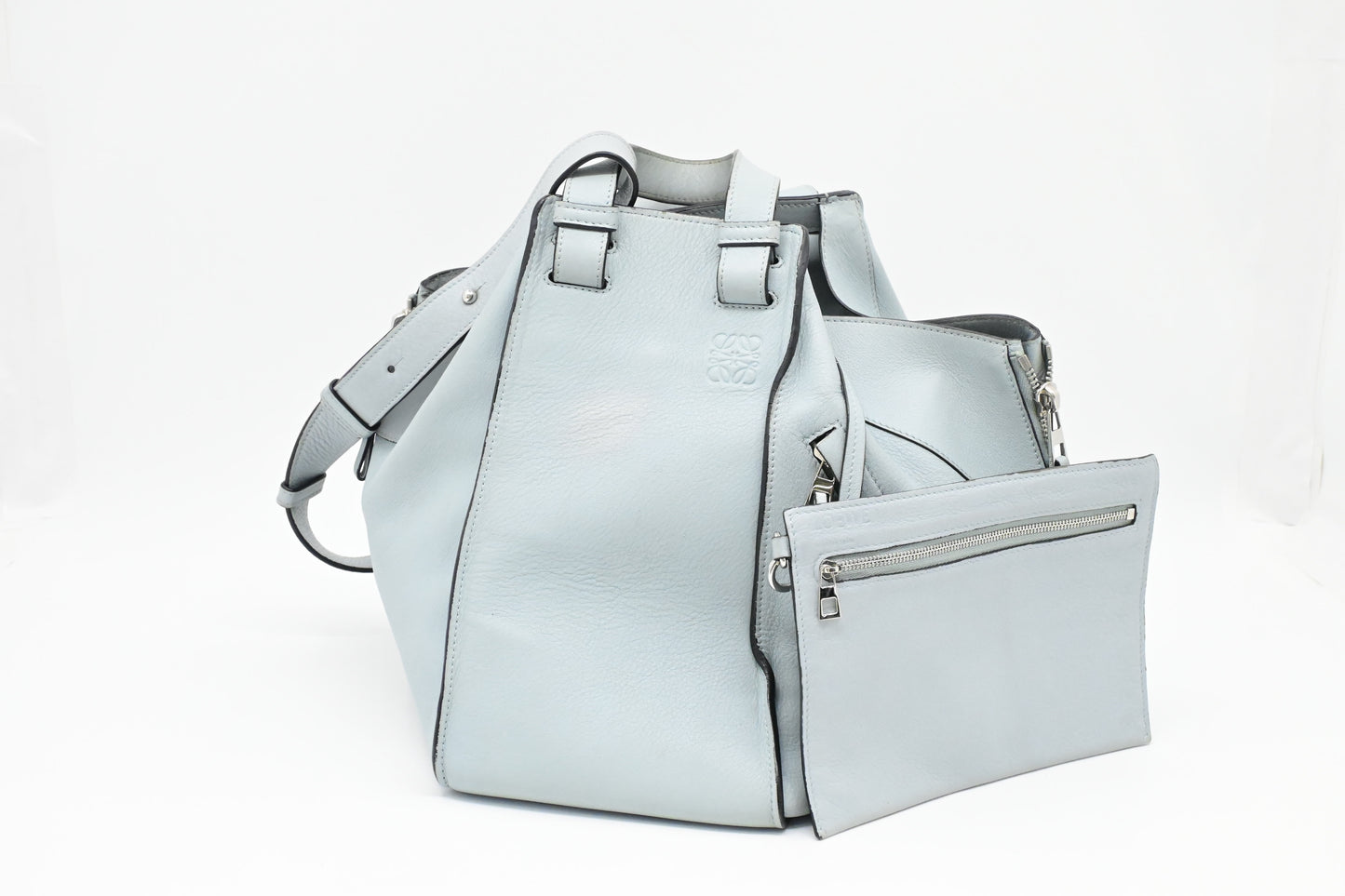 Loewe Small Hammock in Light Blue Leather