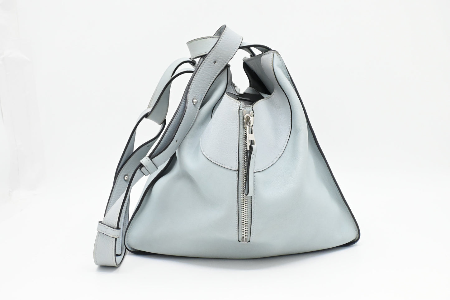 Loewe Small Hammock in Light Blue Leather