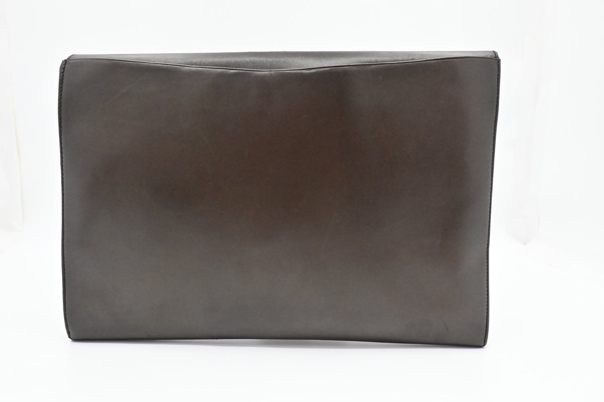 Loewe Document Case in Maroon Leather
