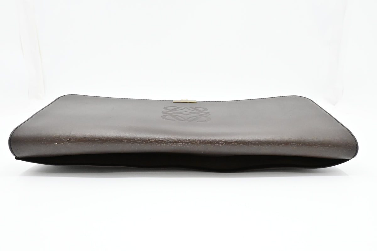Loewe Document Case in Maroon Leather