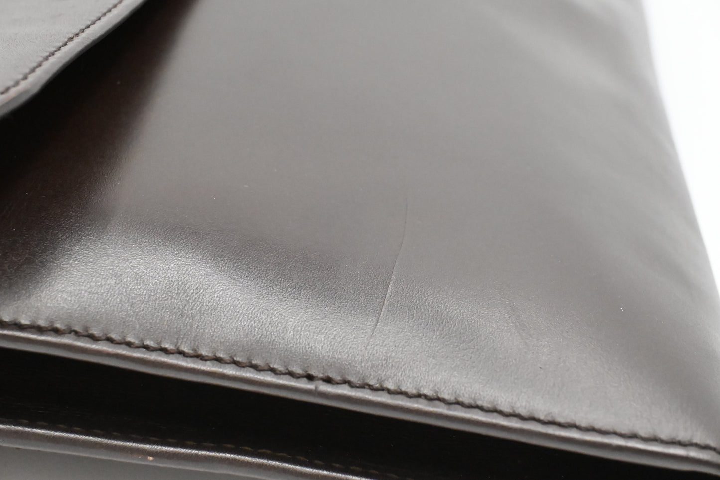 Loewe Document Case in Maroon Leather