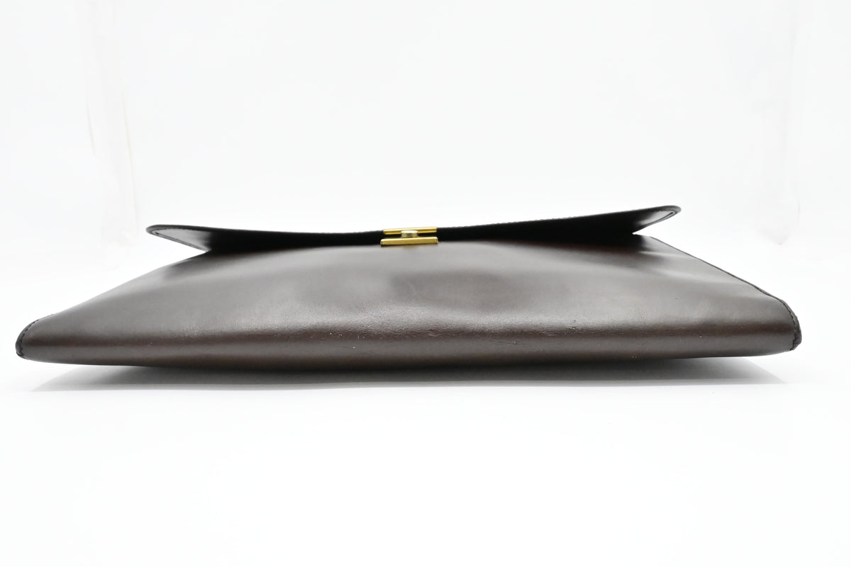 Loewe Document Case in Maroon Leather