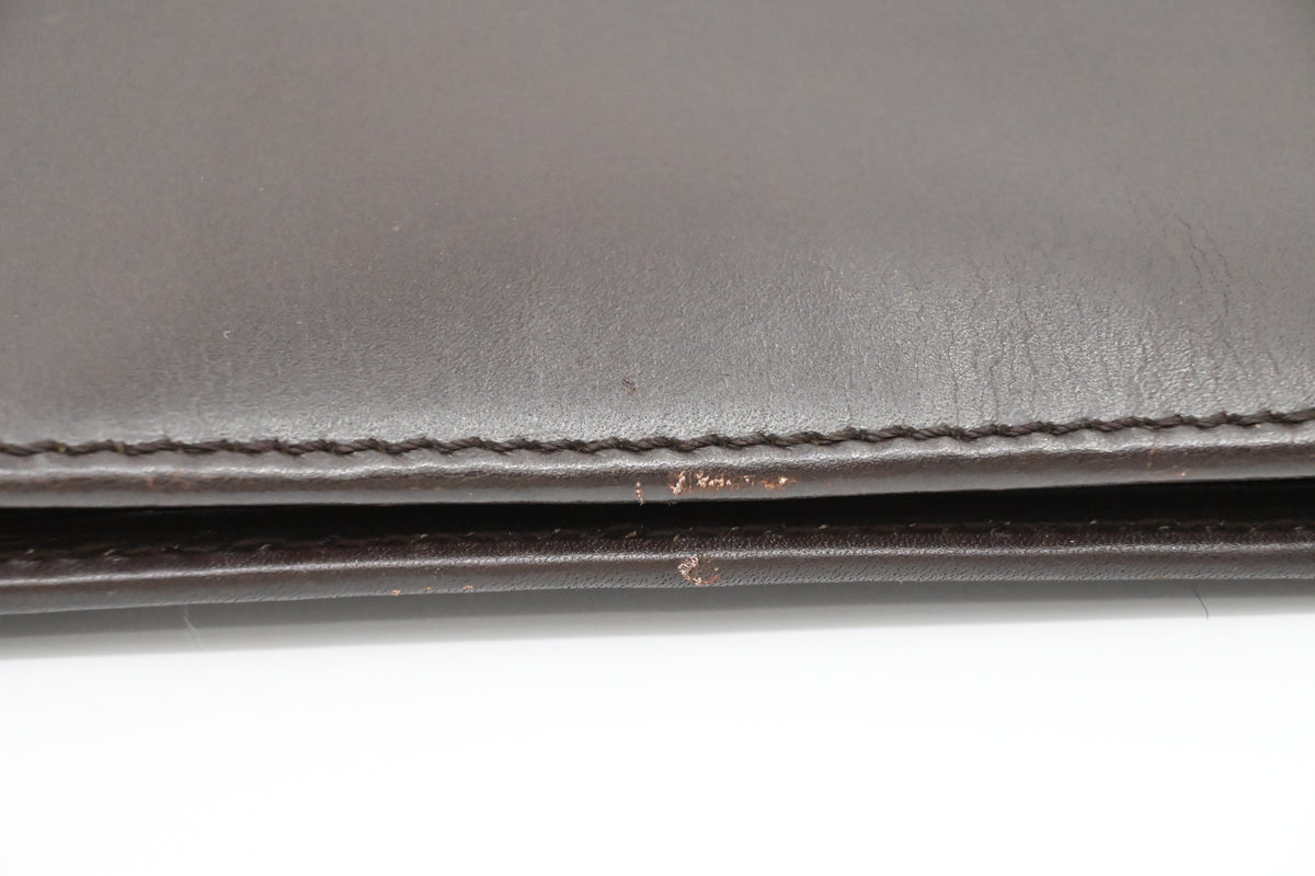 Loewe Document Case in Maroon Leather