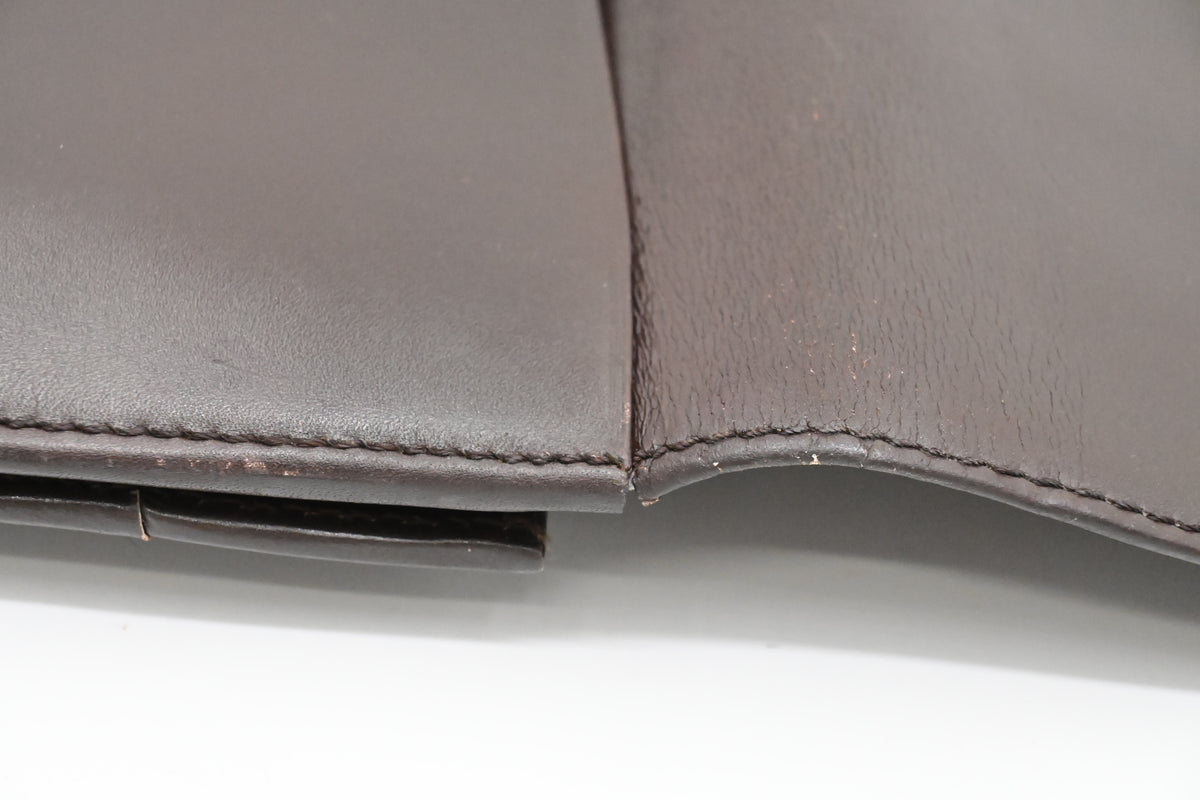 Loewe Document Case in Maroon Leather