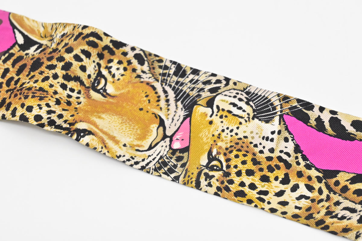 Hermes 'Jungle Love' Twilly in Fuchsia Silk