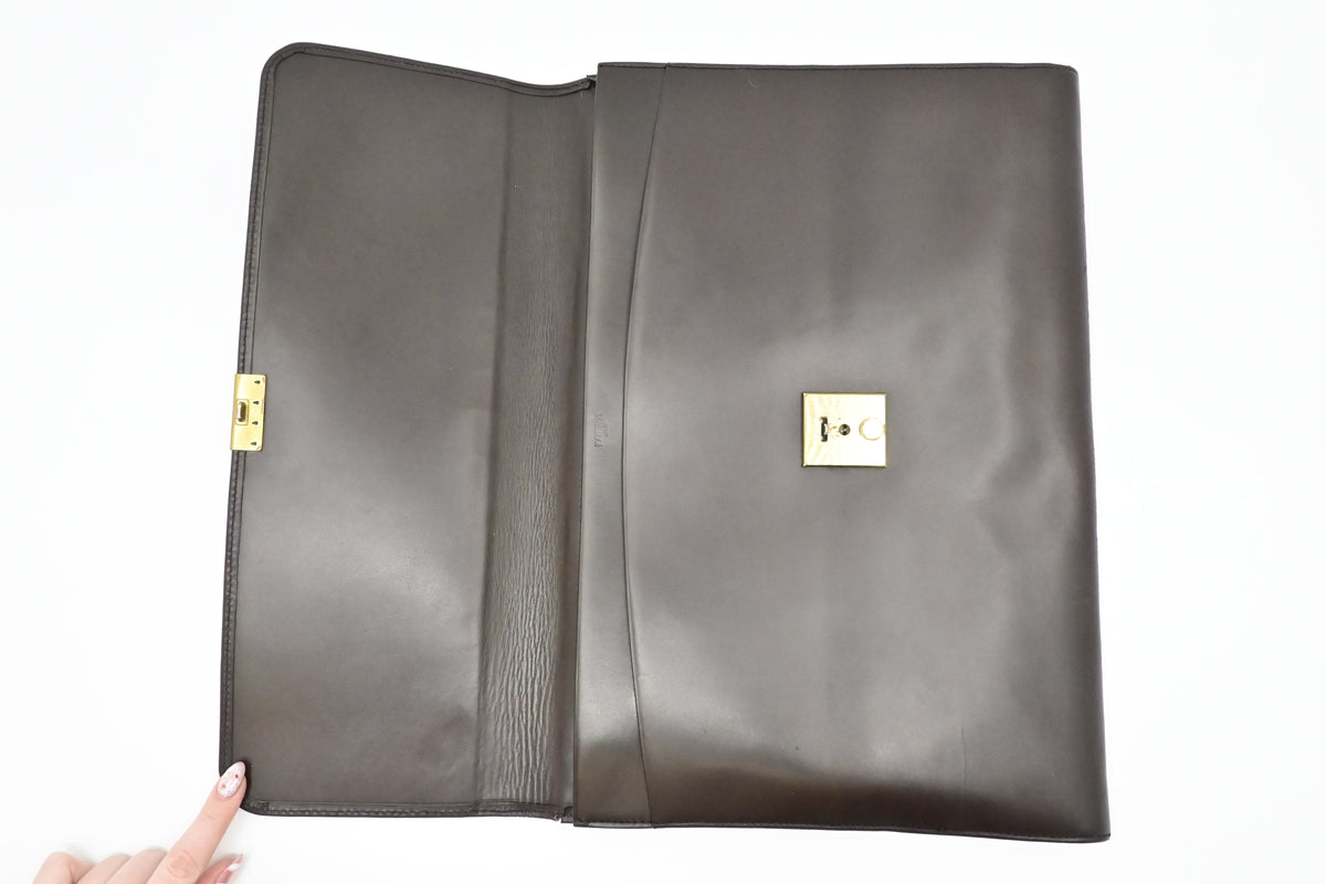 Loewe Document Case in Maroon Leather