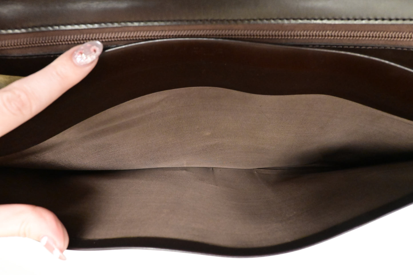 Loewe Document Case in Maroon Leather