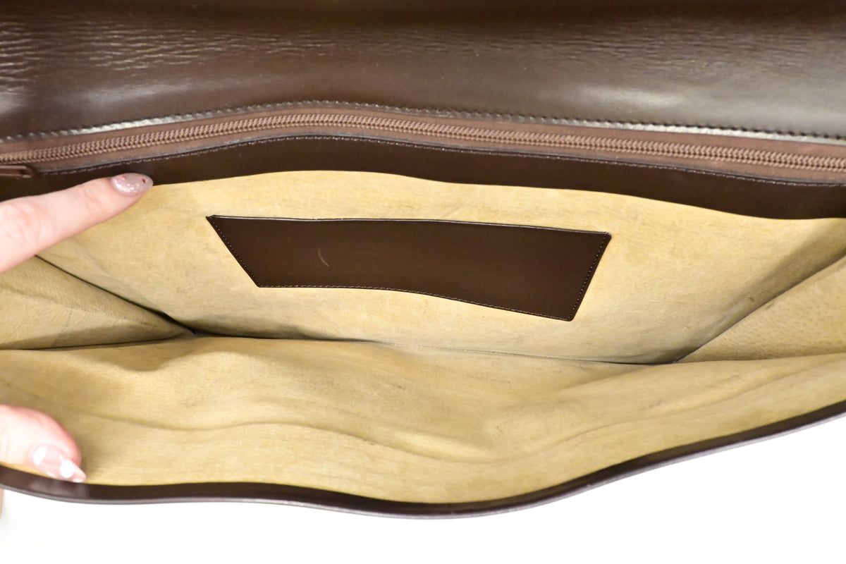 Loewe Document Case in Maroon Leather