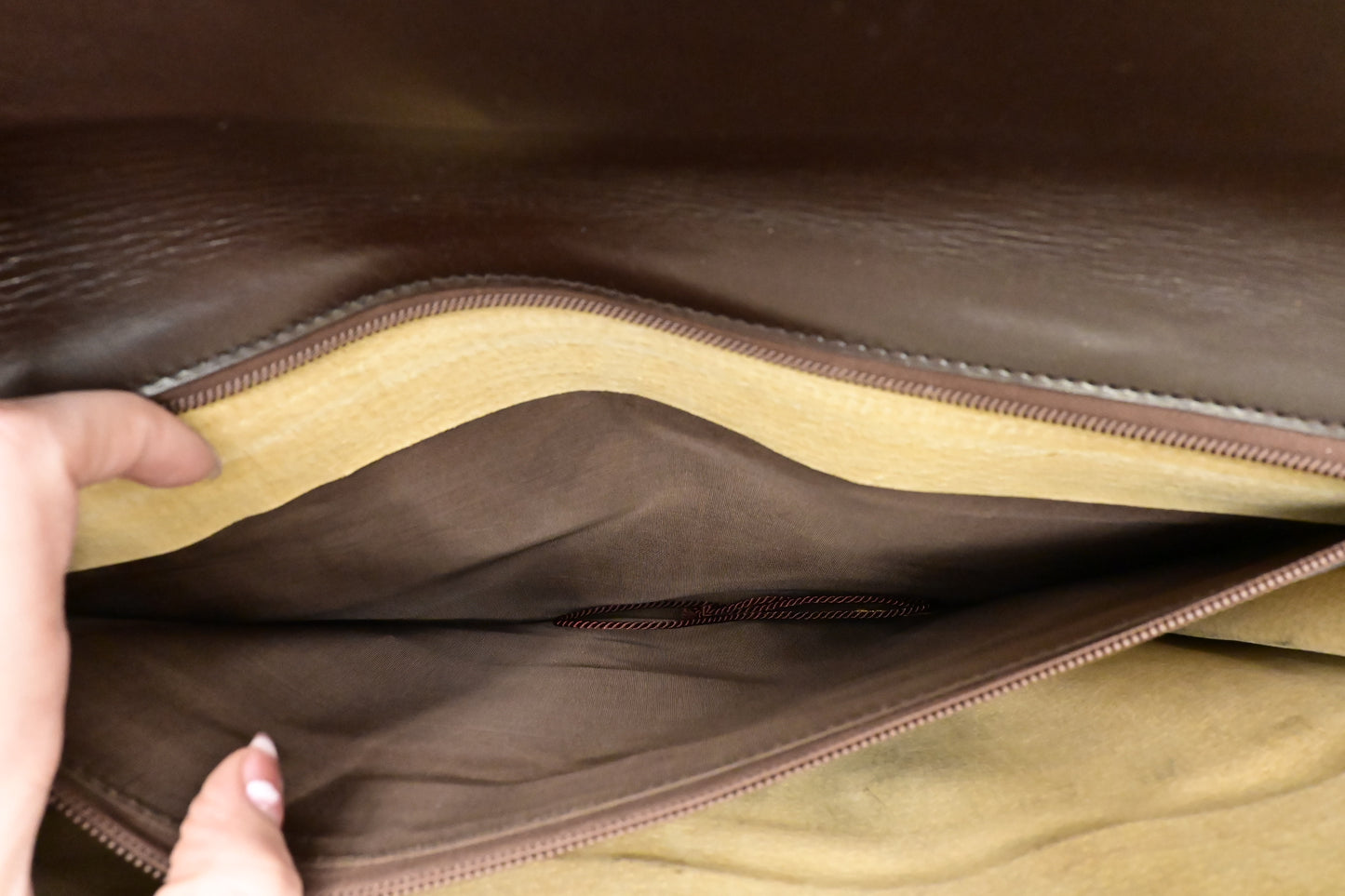 Loewe Document Case in Maroon Leather