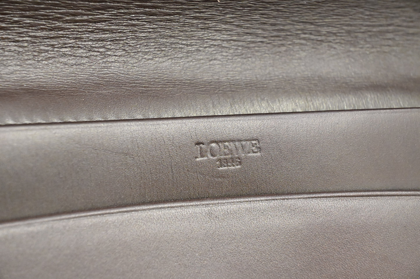 Loewe Document Case in Maroon Leather