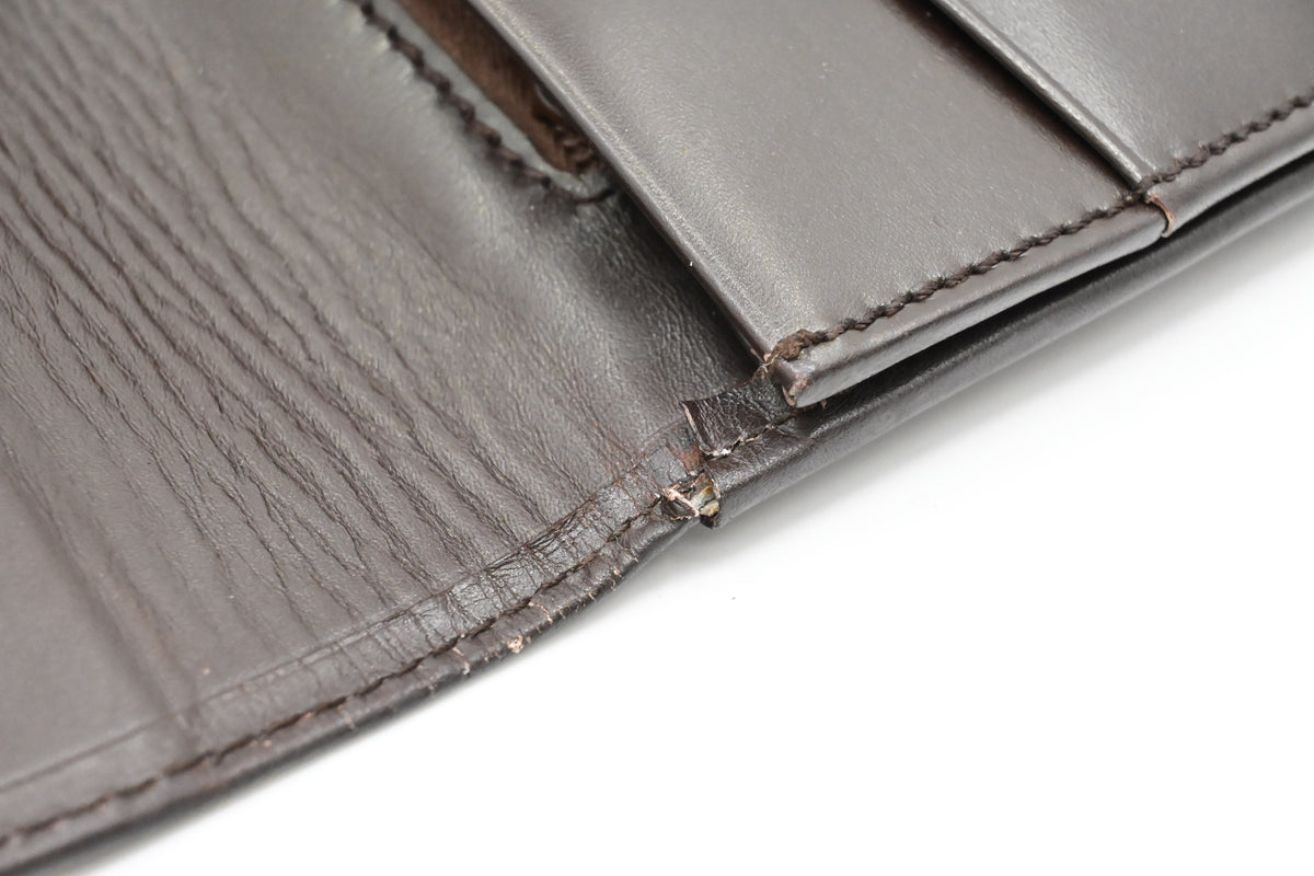 Loewe Document Case in Maroon Leather