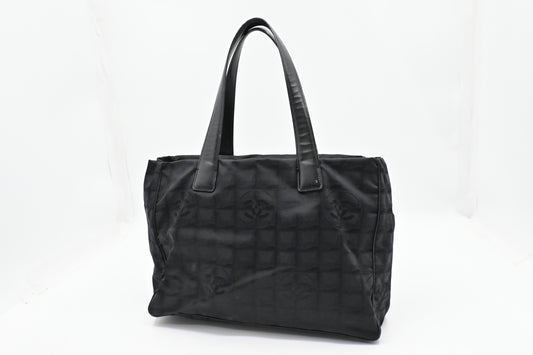 Chanel New Travel Line Tote in Black Canvas