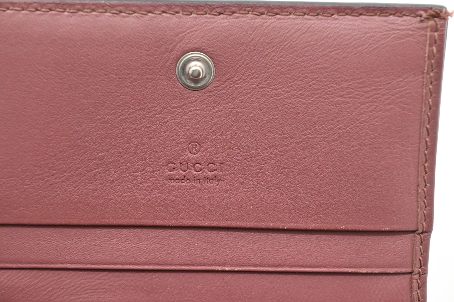 Gucci Card Case Wallet in Pink Blooms GG Canvas