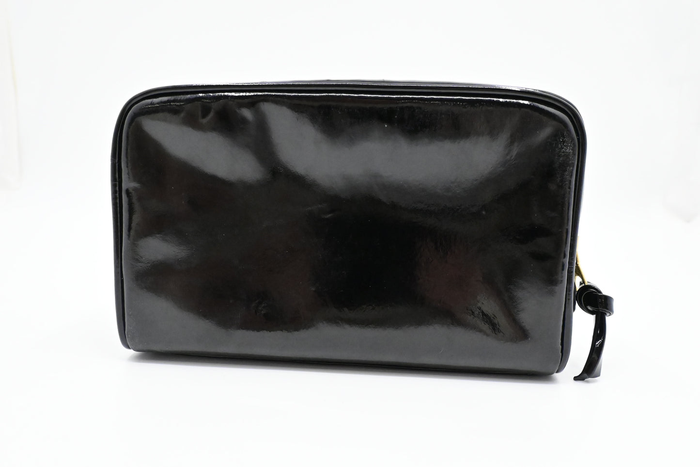 Chanel Cosmetics Pouch in Black Patent Leather