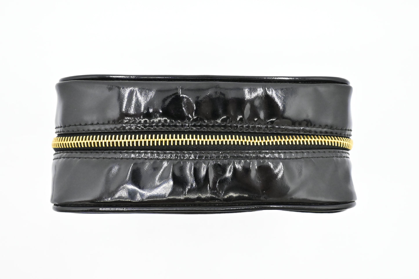 Chanel Cosmetics Pouch in Black Patent Leather