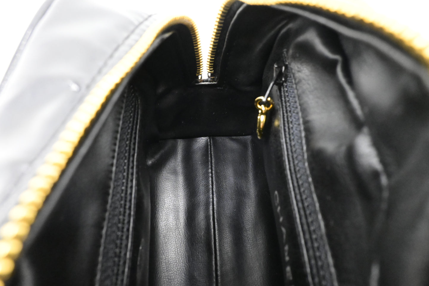 Chanel Cosmetics Pouch in Black Patent Leather