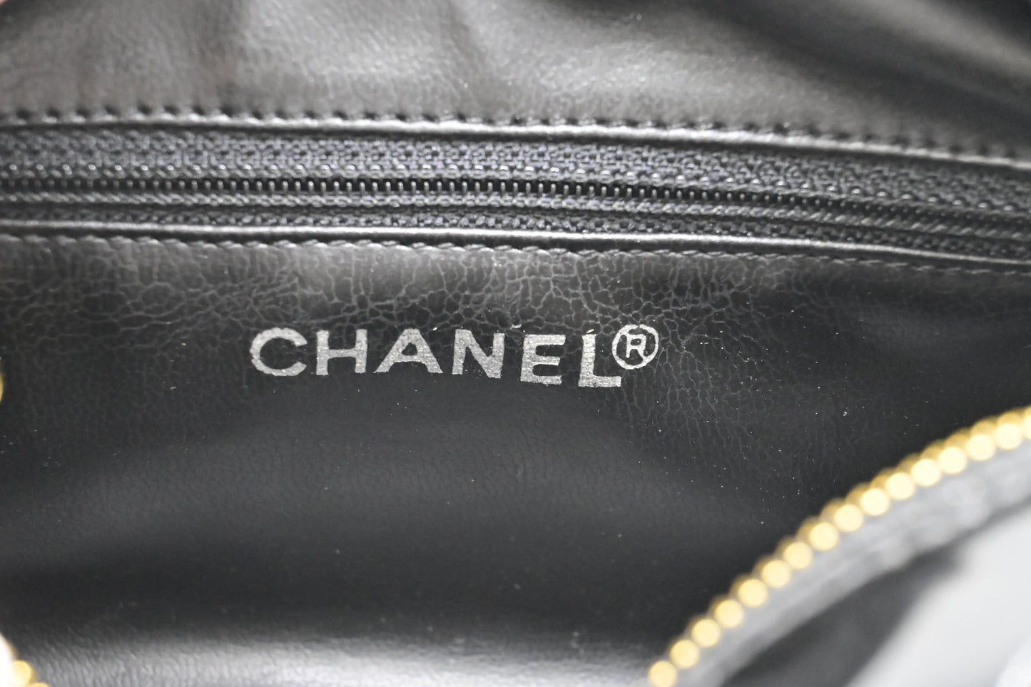 Chanel Cosmetics Pouch in Black Patent Leather